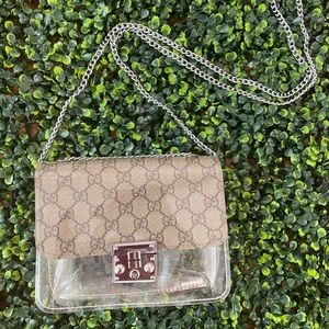 Clear crossbody stadium bag/pvc bag